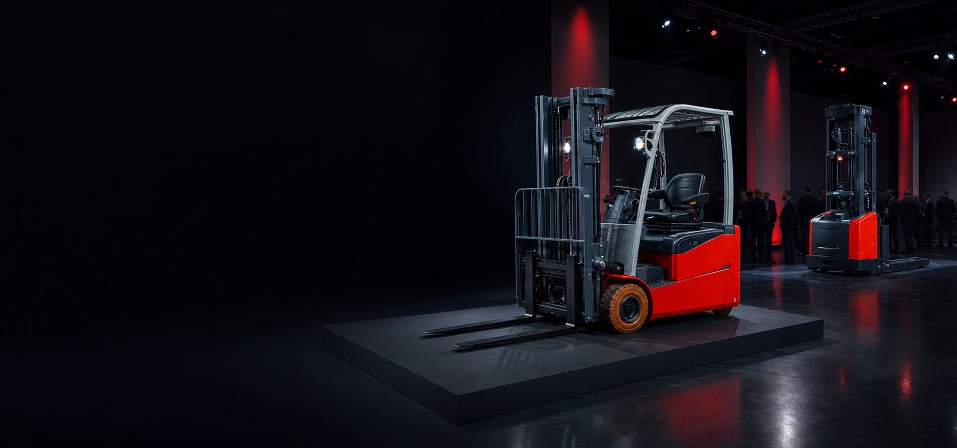 HELI industrial truck in an editorial event setting