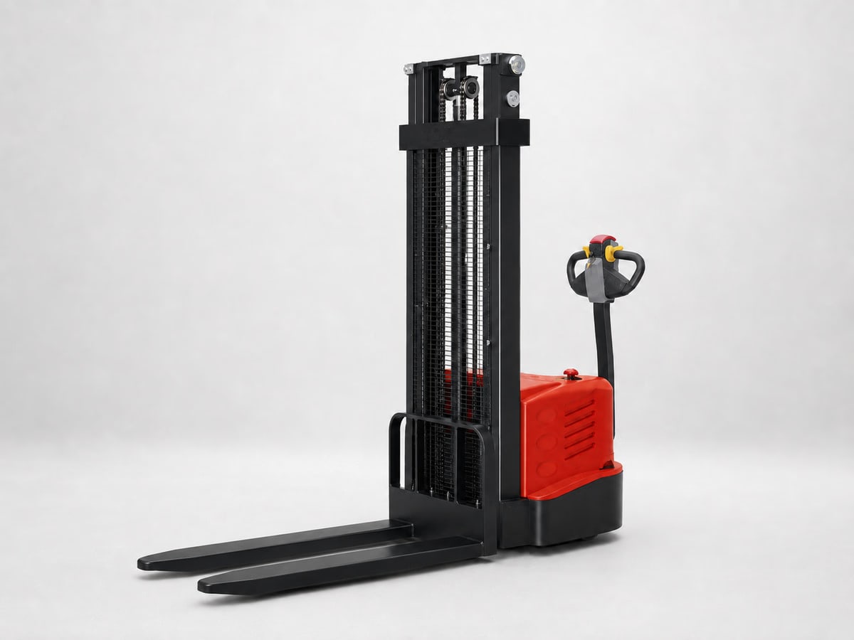 CDD15J-LI electric stacker, full three-quarter view
