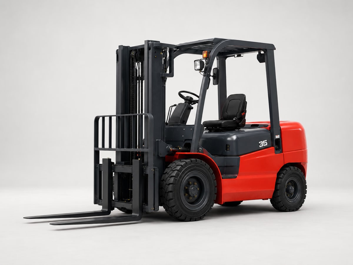 CPCD35-XC2 diesel forklift, front three-quarter view
