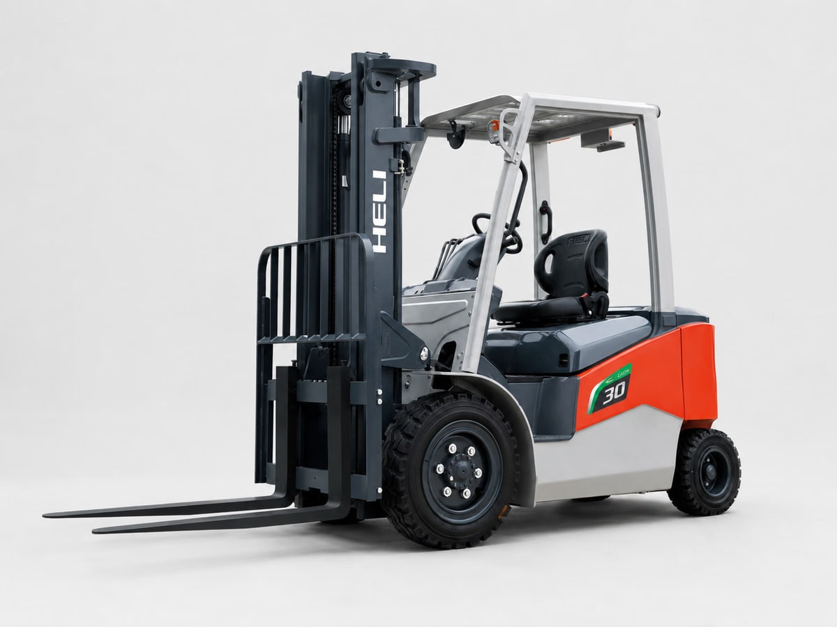 CPD30-GB2LI electric forklift, front three-quarter view