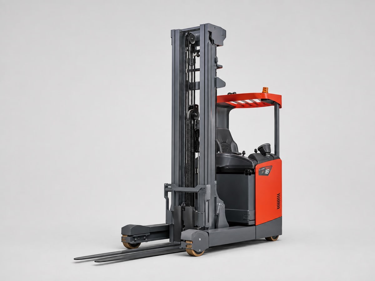 CQD16S-GA2 electric reach truck, full three-quarter view
